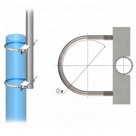 Кронштейн однорожковый радиусный приставной 1К1(15°)-2,5-2,5-П-Тр.48 21 кг